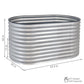 32" X 63" Silver Metal Oval Raised Garden Bed