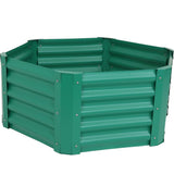 16" X 41" Green Steel Hexagon Planter Box