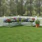 12" X 60" Silver Steel L Shape Raised Garden Bed