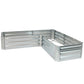 12" X 60" Silver Steel L Shape Raised Garden Bed
