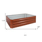 12" X 48" Brown Steel Rectangular Raised Garden Bed