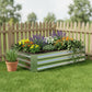 12" X 48" Silver Metal Rectangular Raised Garden Bed