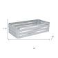 12" X 48" Silver Metal Rectangular Raised Garden Bed