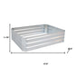 12" X 48" Silver Steel Rectangular Raised Garden Bed