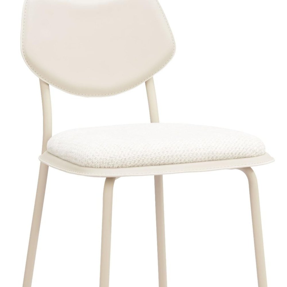 Set of Four 30" Light Gray Fabric Faux Leather and Steel Bar Height Bar Chairs