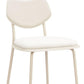Set of Four 30" Light Gray Fabric Faux Leather and Steel Bar Height Bar Chairs