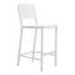 30" White Aluminum Outdoor Bar Height Chair