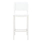 30" White Aluminum Outdoor Bar Height Chair