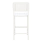 30" White Aluminum Outdoor Bar Height Chair