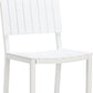 30" White Aluminum Outdoor Bar Height Chair