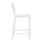 30" White Aluminum Outdoor Bar Height Chair