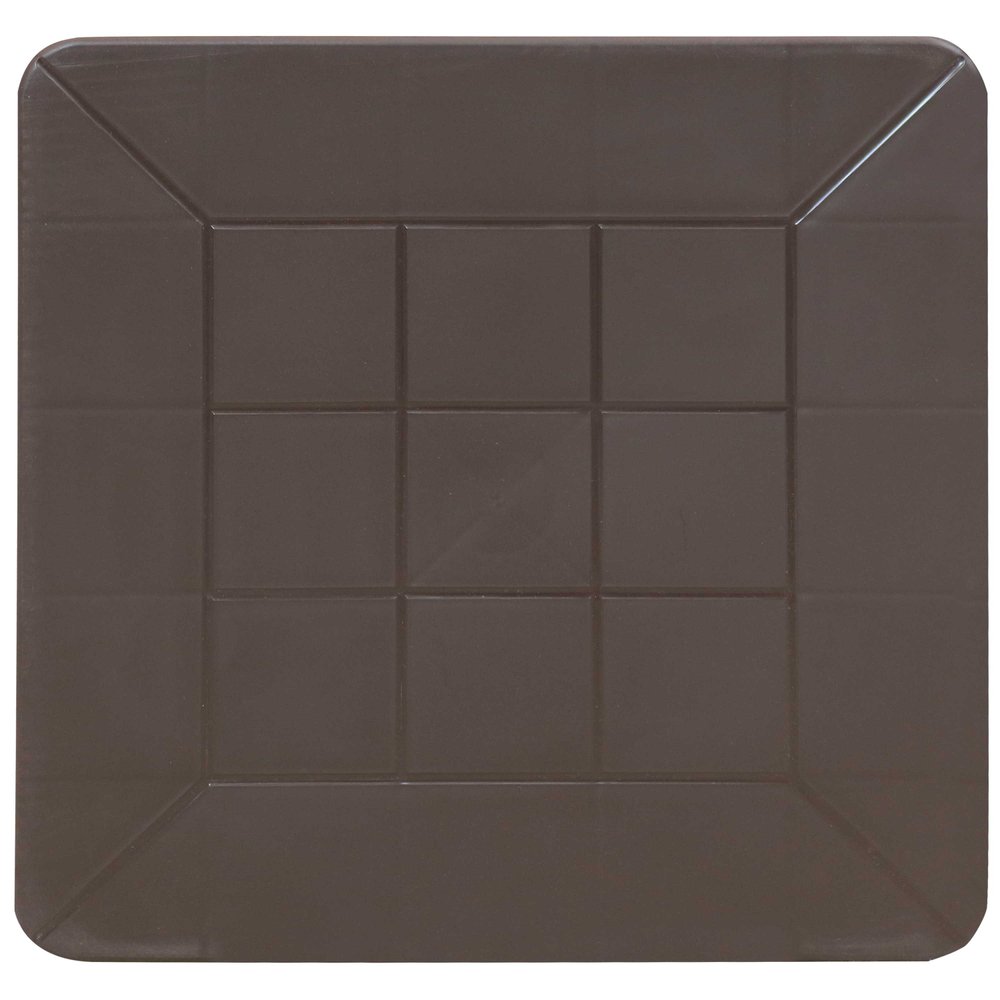 19" Brown Square Plastic Outdoor Side Table