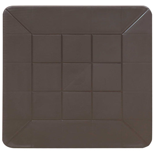 19" Brown Square Plastic Outdoor Side Table
