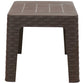 19" Brown Square Plastic Outdoor Side Table