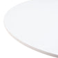 24" White and Gold Wood and Steel Rounded Bar Table