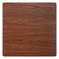 24" Brown and Black Wood and Steel Square Bar Table