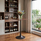 24" Brown and Black Wood and Steel Square Bar Table