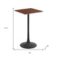 24" Brown and Black Wood and Steel Square Bar Table