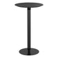 24" Black Wood and Steel Rounded Bar Table
