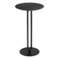24" Black Wood and Steel Rounded Bar Table