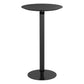 24" Black Wood and Steel Rounded Bar Table