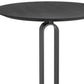 24" Black Wood and Steel Rounded Bar Table