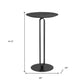 24" Black Wood and Steel Rounded Bar Table