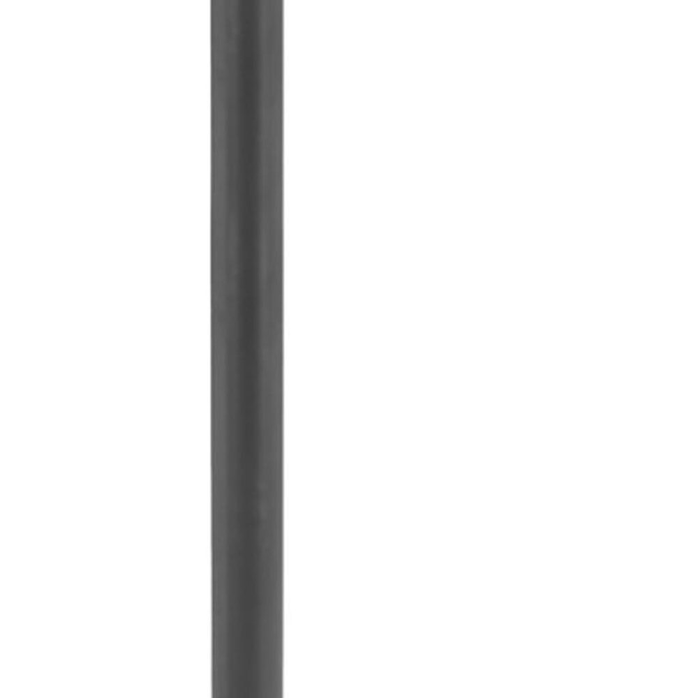 24" Gray and Black Faux Terrazzo and Steel Rounded Bar Table