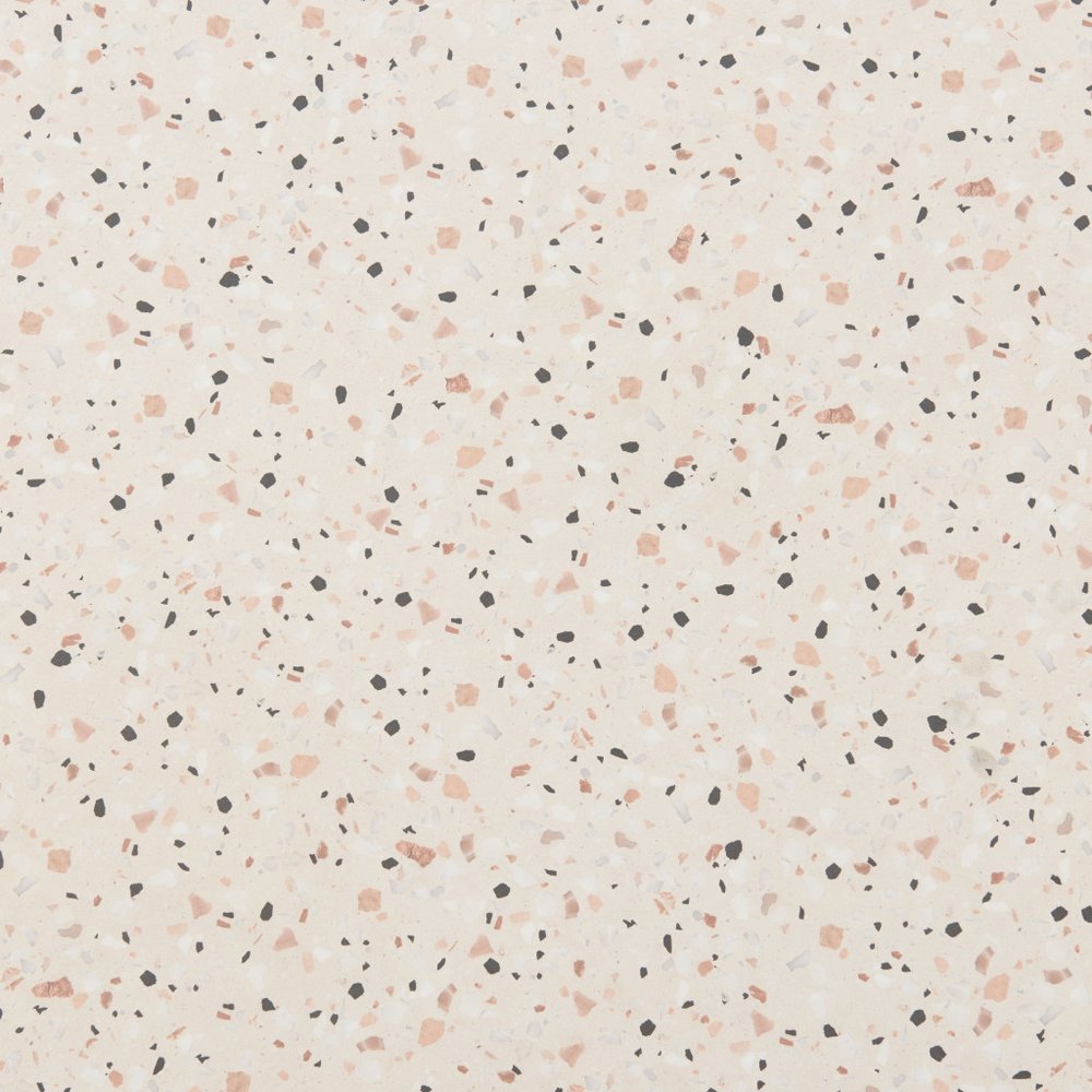 24" Beige and Gold Faux Terrazzo and Steel Square Bar Table