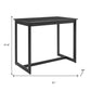 51" Black Aluminum Slat Outdoor Bar Table