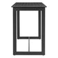 51" Black Aluminum Slat Outdoor Bar Table