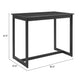 51" Black Aluminum Slat Outdoor Bar Table
