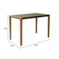 56" Gray And Natural Faux Concrete And Solid Wood Outdoor Bar Table