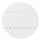 24" White Aluminum Slat Rounded Outdoor Bar Table
