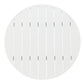 24" White Aluminum Slat Rounded Outdoor Bar Table