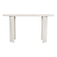 58" White Solid Wood Oval Console Table
