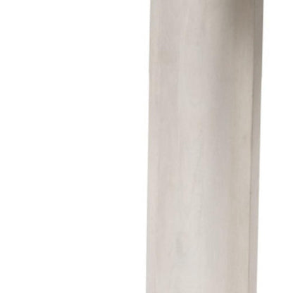 58" White Solid Wood Oval Console Table