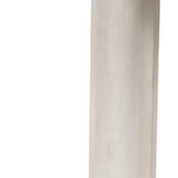58" White Solid Wood Oval Console Table