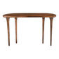 48" Brown Solid Wood Half Circle Console Table