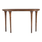 48" Brown Solid Wood Half Circle Console Table