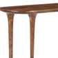48" Brown Solid Wood Half Circle Console Table