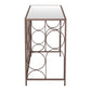 50" Clear and Bronze Mirrored Glass and Steel Frame Console Table