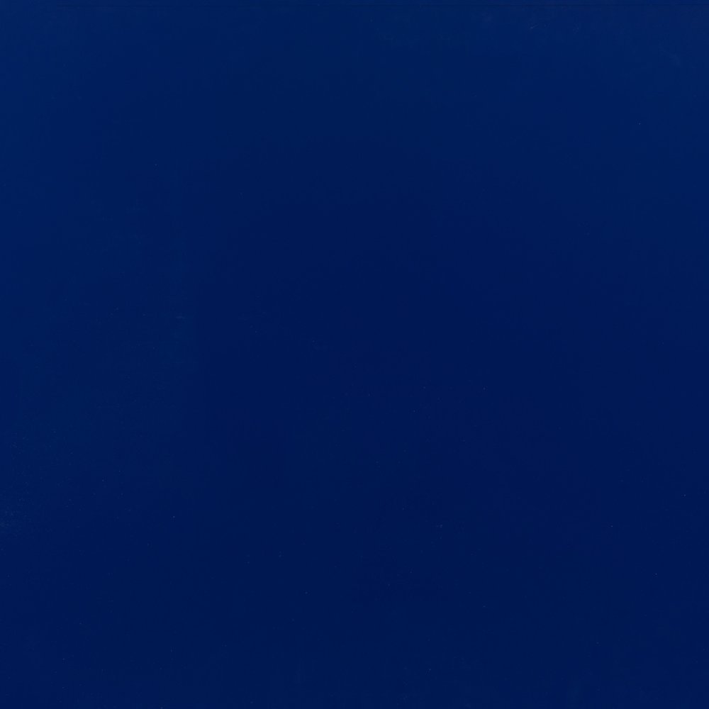 36" Blue Steel Oval Console Table With Two Shelves