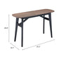 48" Espresso and Black Solid Wood Oval Console Table