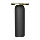 43" Black and Gold Genuine Marble and Steel Double Pedestal Console Table