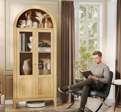 29" Black and Silver Tufted Leather and Upholstered Folding Lounge Chair