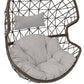35" Gray Steel Outdoor Egg Chair