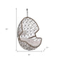 35" Gray Steel Outdoor Egg Chair