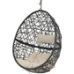 38" Beige Steel Outdoor Egg Chair