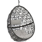 38" Gray Steel Outdoor Egg Chair